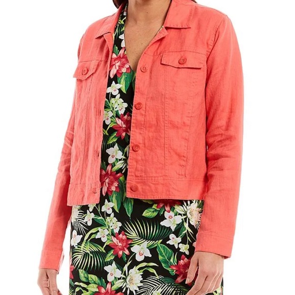 Two Palms Clean-Edge Linen Jacket main image 1